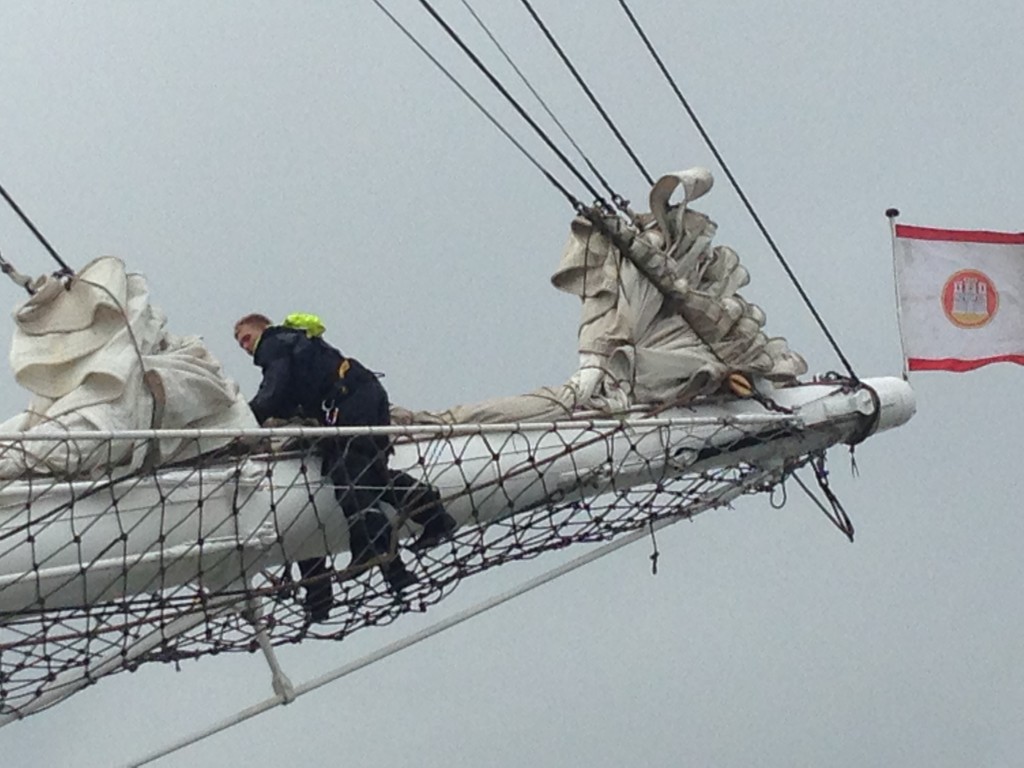 noodzakelijke controle op de boegspriet